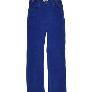 Rolla's Electric Blue Corduroy Straight High Rise Jeans / Pants Size 24
